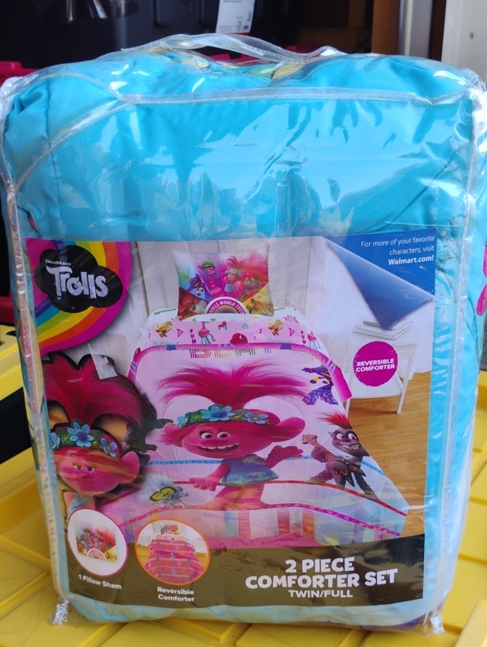 (X-86) Trolls Reversible T/F Comforter & Sham Set
